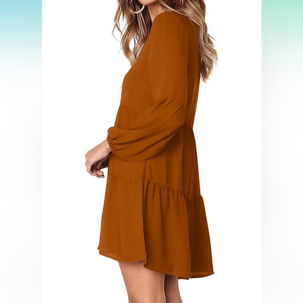 Tunic Dress Rust Orange - Picture 3 of 4